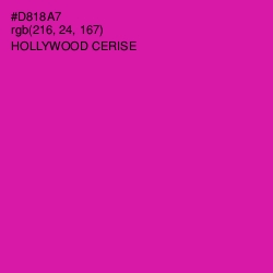 #D818A7 - Hollywood Cerise Color Image