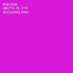 #D81AD8 - Shocking Pink Color Image