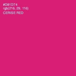 #D81D74 - Cerise Red Color Image