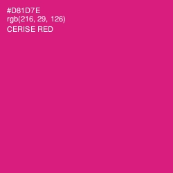 #D81D7E - Cerise Red Color Image