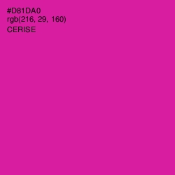 #D81DA0 - Cerise Color Image