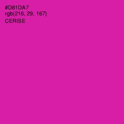 #D81DA7 - Cerise Color Image