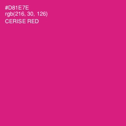 #D81E7E - Cerise Red Color Image