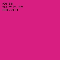 #D81E81 - Red Violet Color Image