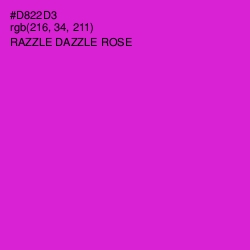 #D822D3 - Razzle Dazzle Rose Color Image