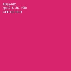 #D8246C - Cerise Red Color Image
