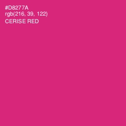 #D8277A - Cerise Red Color Image