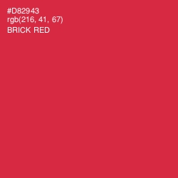#D82943 - Brick Red Color Image
