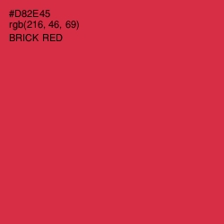 #D82E45 - Brick Red Color Image