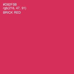 #D82F5B - Brick Red Color Image