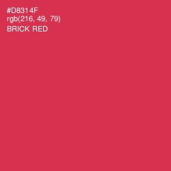 #D8314F - Brick Red Color Image