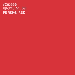 #D8333B - Persian Red Color Image