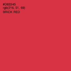 #D83345 - Brick Red Color Image