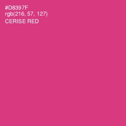 #D8397F - Cerise Red Color Image