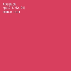 #D83E5E - Brick Red Color Image