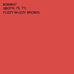 #D84B47 - Fuzzy Wuzzy Brown Color Image