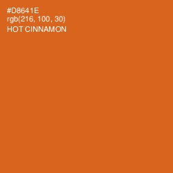 #D8641E - Hot Cinnamon Color Image