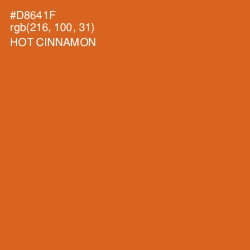 #D8641F - Hot Cinnamon Color Image