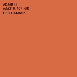 #D86B44 - Red Damask Color Image