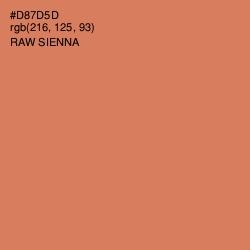 #D87D5D - Raw Sienna Color Image