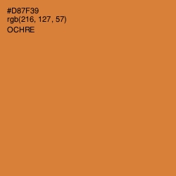 #D87F39 - Ochre Color Image
