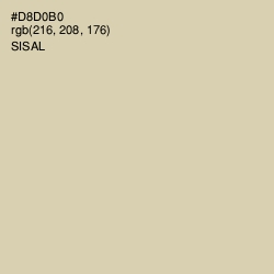 #D8D0B0 - Sisal Color Image