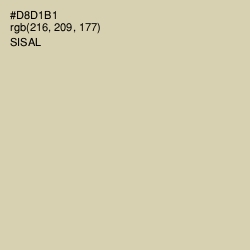 #D8D1B1 - Sisal Color Image