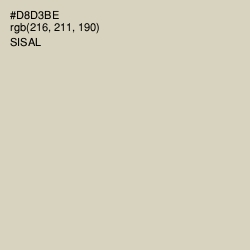 #D8D3BE - Sisal Color Image