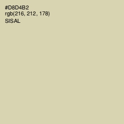 #D8D4B2 - Sisal Color Image