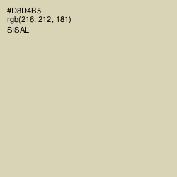 #D8D4B5 - Sisal Color Image