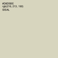 #D8D5BE - Sisal Color Image