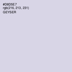 #D8D5E7 - Geyser Color Image