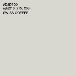 #D8D7D0 - Swiss Coffee Color Image