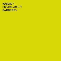 #D8D807 - Barberry Color Image