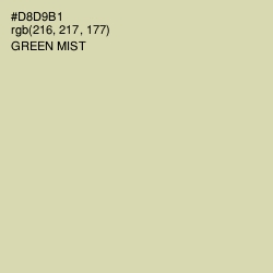 #D8D9B1 - Green Mist Color Image