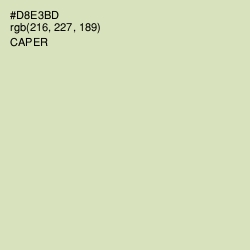 #D8E3BD - Caper Color Image