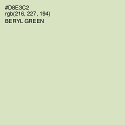 #D8E3C2 - Beryl Green Color Image