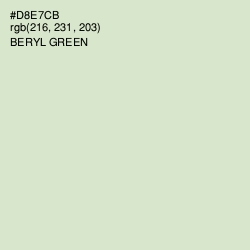 #D8E7CB - Beryl Green Color Image