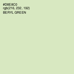 #D8E8C0 - Beryl Green Color Image