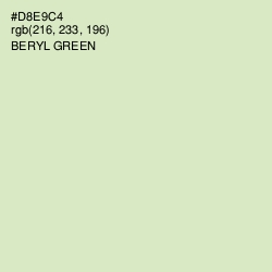 #D8E9C4 - Beryl Green Color Image