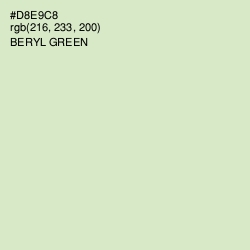 #D8E9C8 - Beryl Green Color Image
