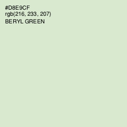 #D8E9CF - Beryl Green Color Image