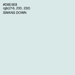 #D8E9E8 - Swans Down Color Image