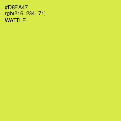 #D8EA47 - Wattle Color Image