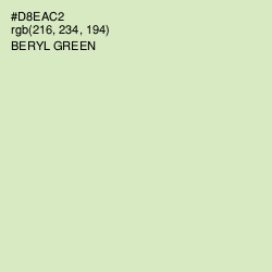 #D8EAC2 - Beryl Green Color Image