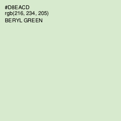 #D8EACD - Beryl Green Color Image
