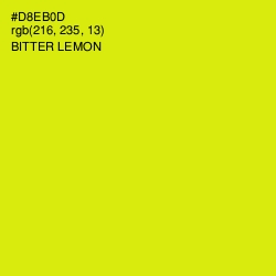 #D8EB0D - Bitter Lemon Color Image