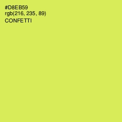 #D8EB59 - Confetti Color Image