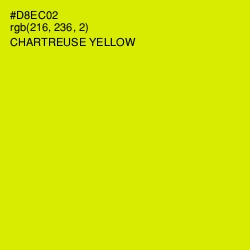 #D8EC02 - Chartreuse Yellow Color Image