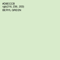 #D8ECCB - Beryl Green Color Image